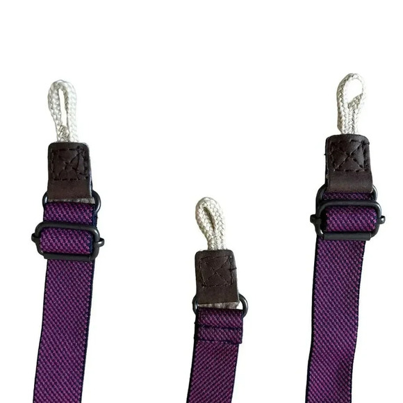 Boys  Purple Solid Fabric Suspenders Braces Y-Back Sz 5T #1617 - Picture 3 of 8